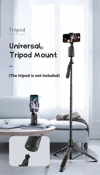 Phone Holder with AI Artificial Intelligence - Automatic Face Tracking 360° Rotation 